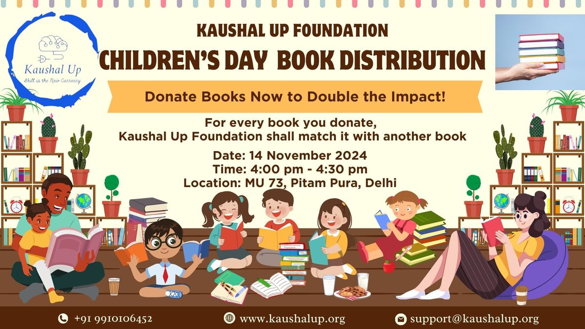 Book Distribution @Children's Day (by Kaushal Up Foundation)