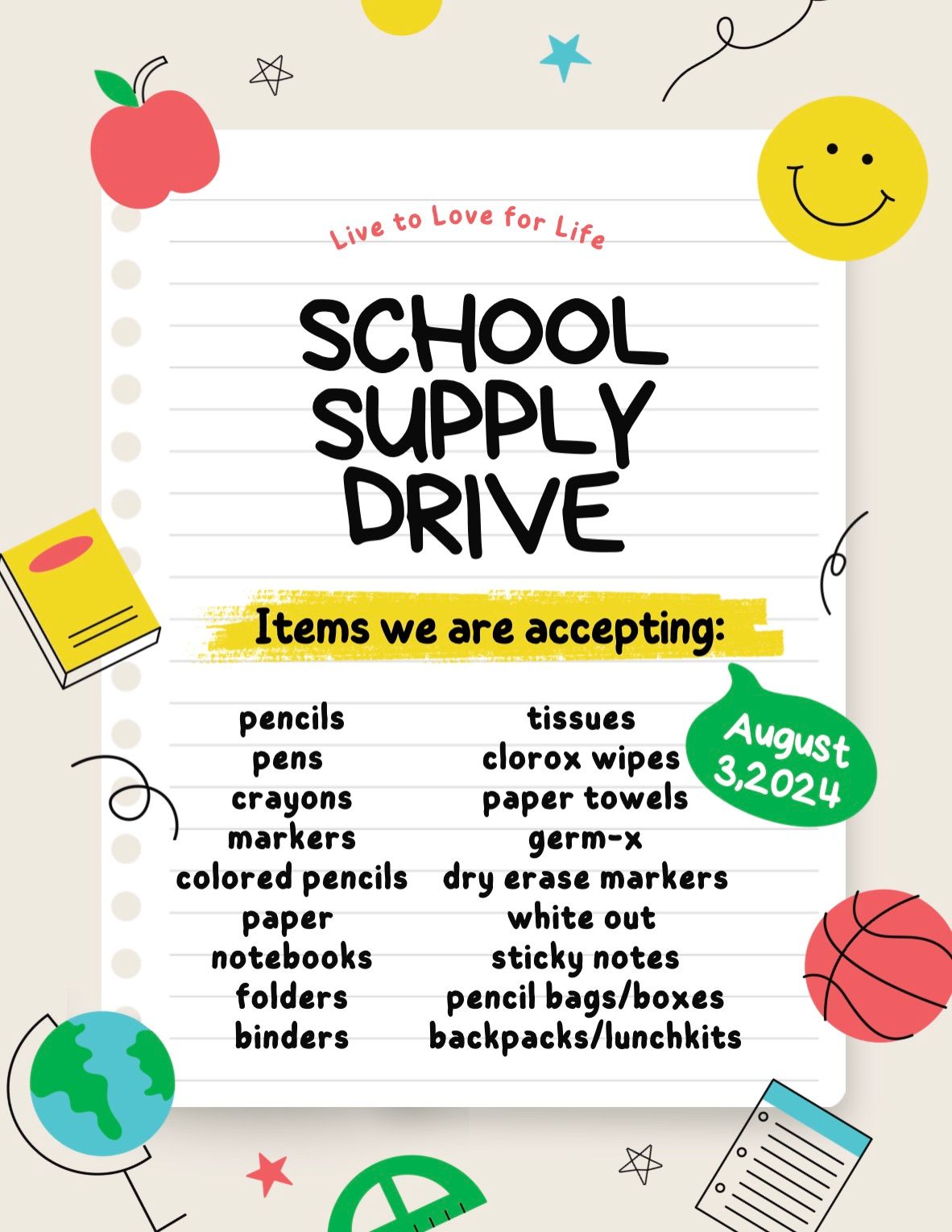 School Supply Drive 