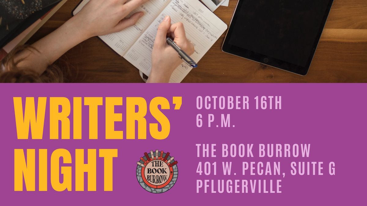 Writers' Night at The Book Burrow!