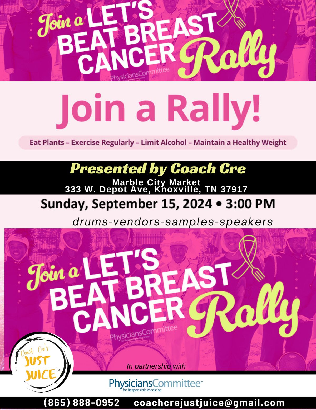 \ud83e\udd41Beat Breast Cancer Rally\ud83e\udd41\ud83e\udd41