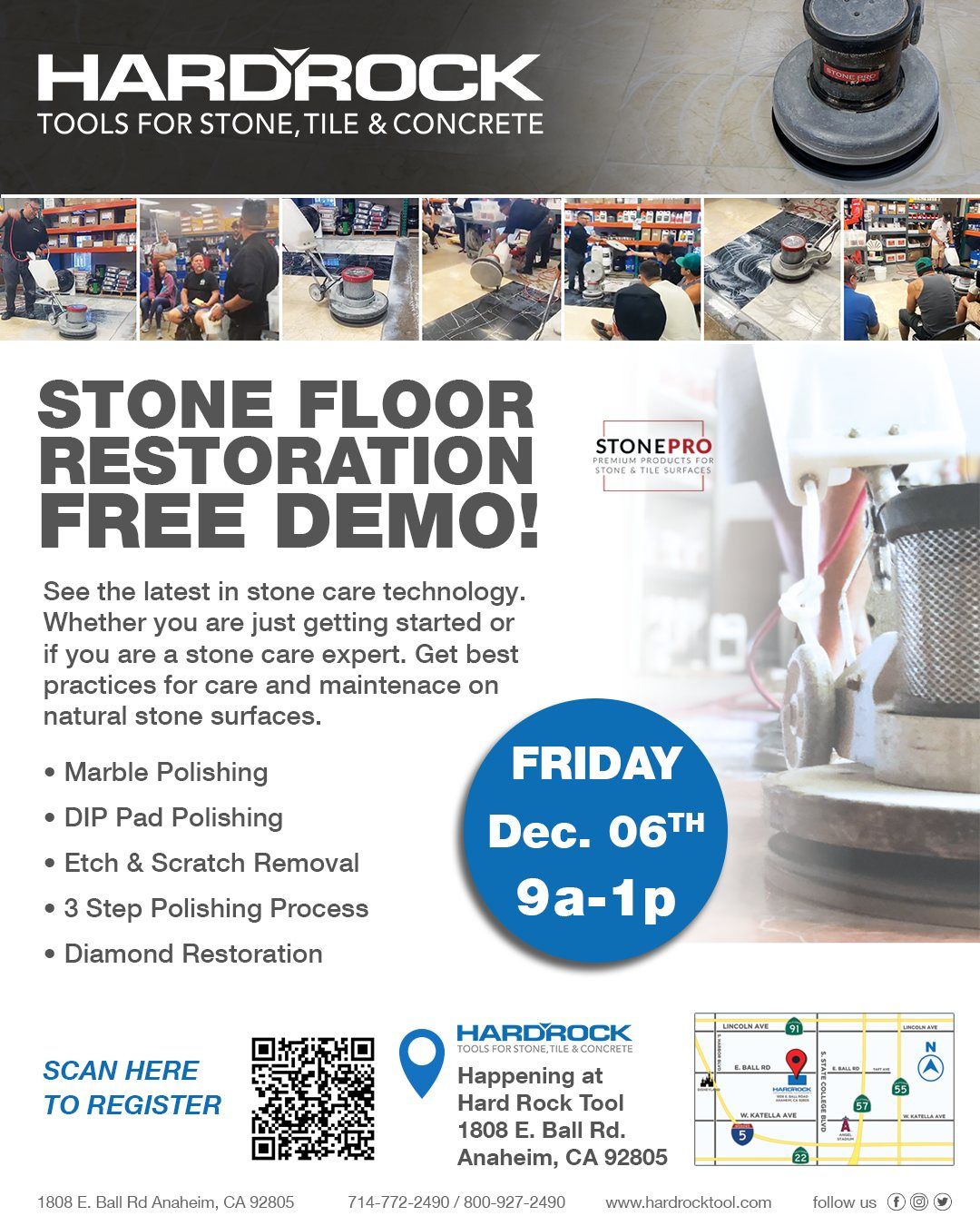 FREE STONE FLOOR RESTORATION DEMO!