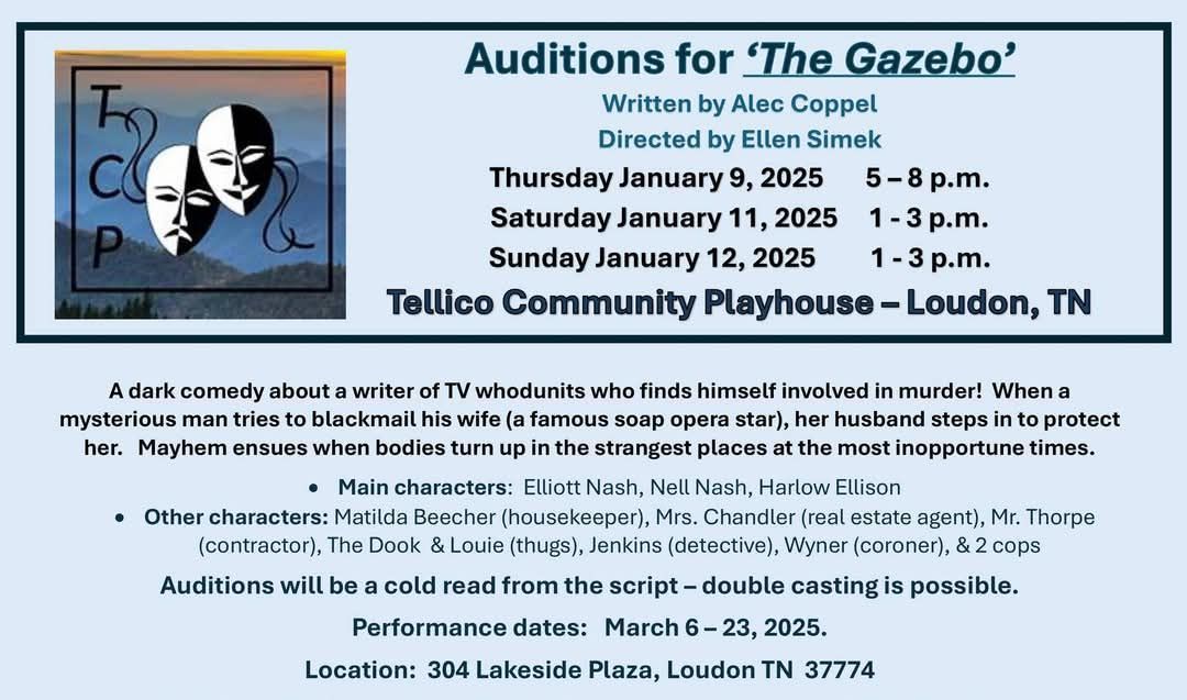 Auditions for 'The Gazebo'