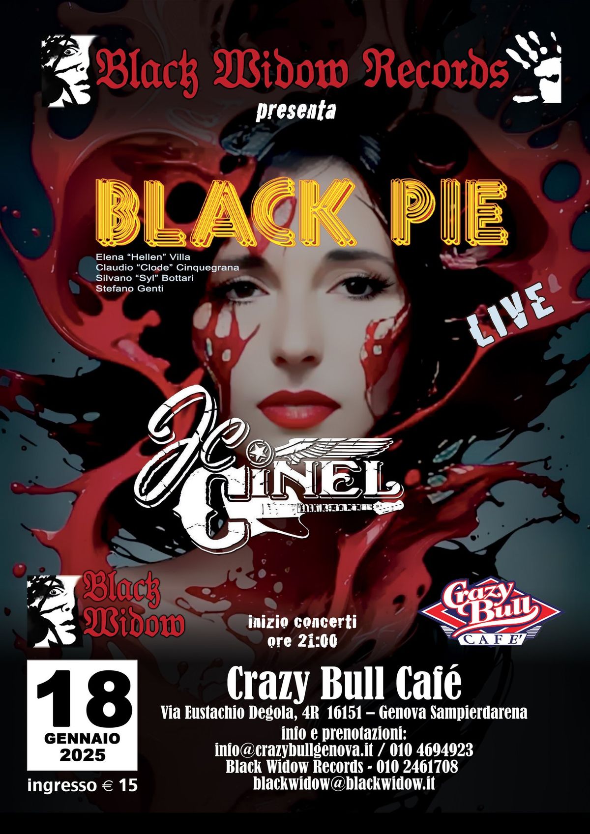 BLACK PIE + JC CINEL band