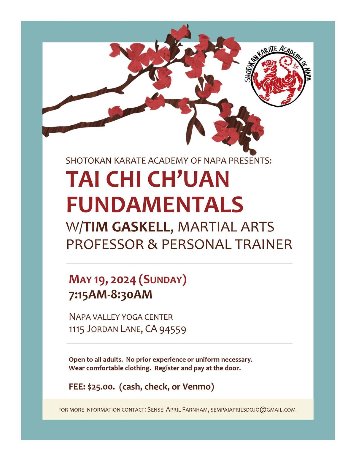 Tai Chi Ch'uan Fundamentals w\/Professor Tim Gaskell (fee required)