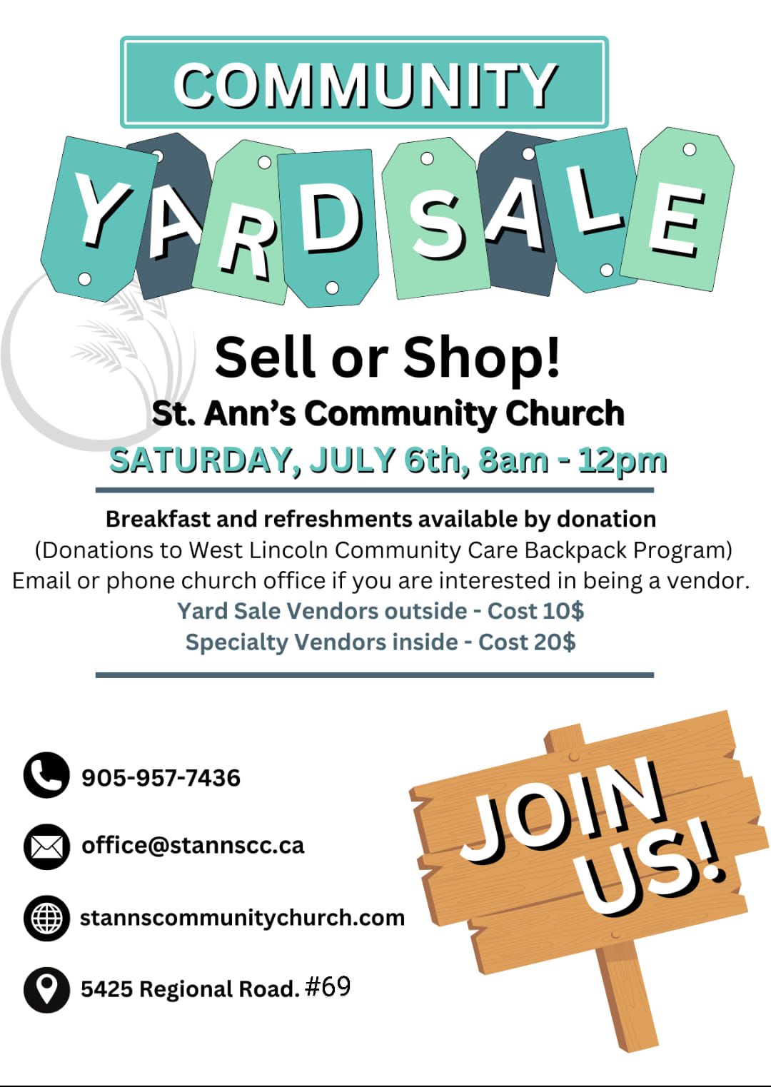 Community Yard Sale and Vendors Event