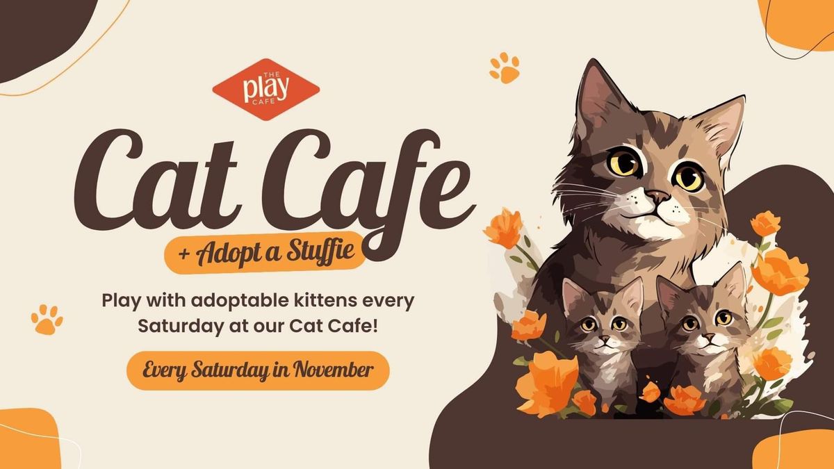 Cat Caf\u00e9 Saturdays + Adopt-a-Stuffie Kitty Event! \ud83d\udc3e Nov 30