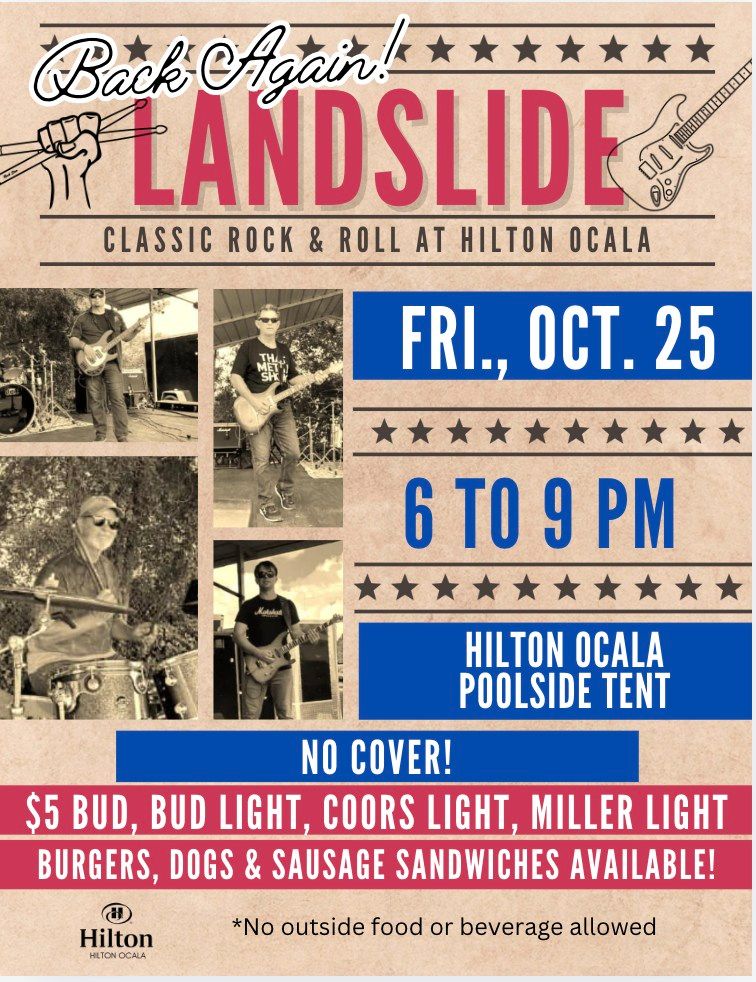 LANDSLIDE BAND at the HILTON OCALA (NO COVER!)