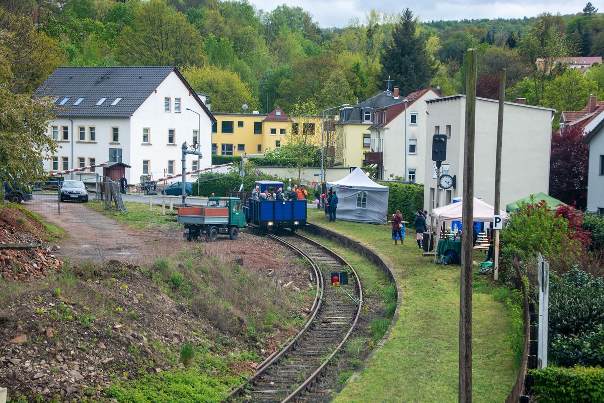 Fr\u00fchlingserwachen im Bahnhof Freital-Birkigt