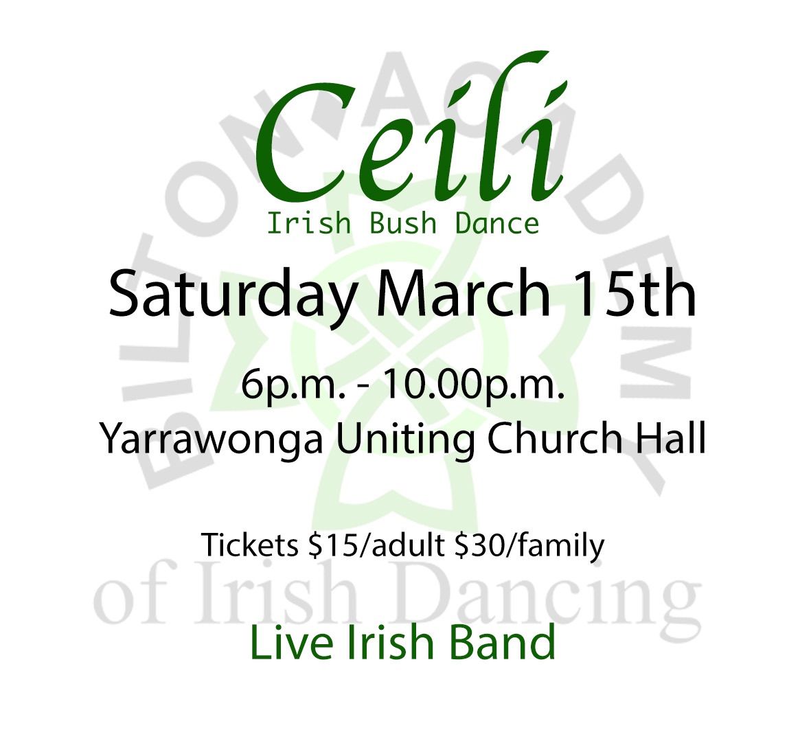 Ceili Night in Yarrawonga