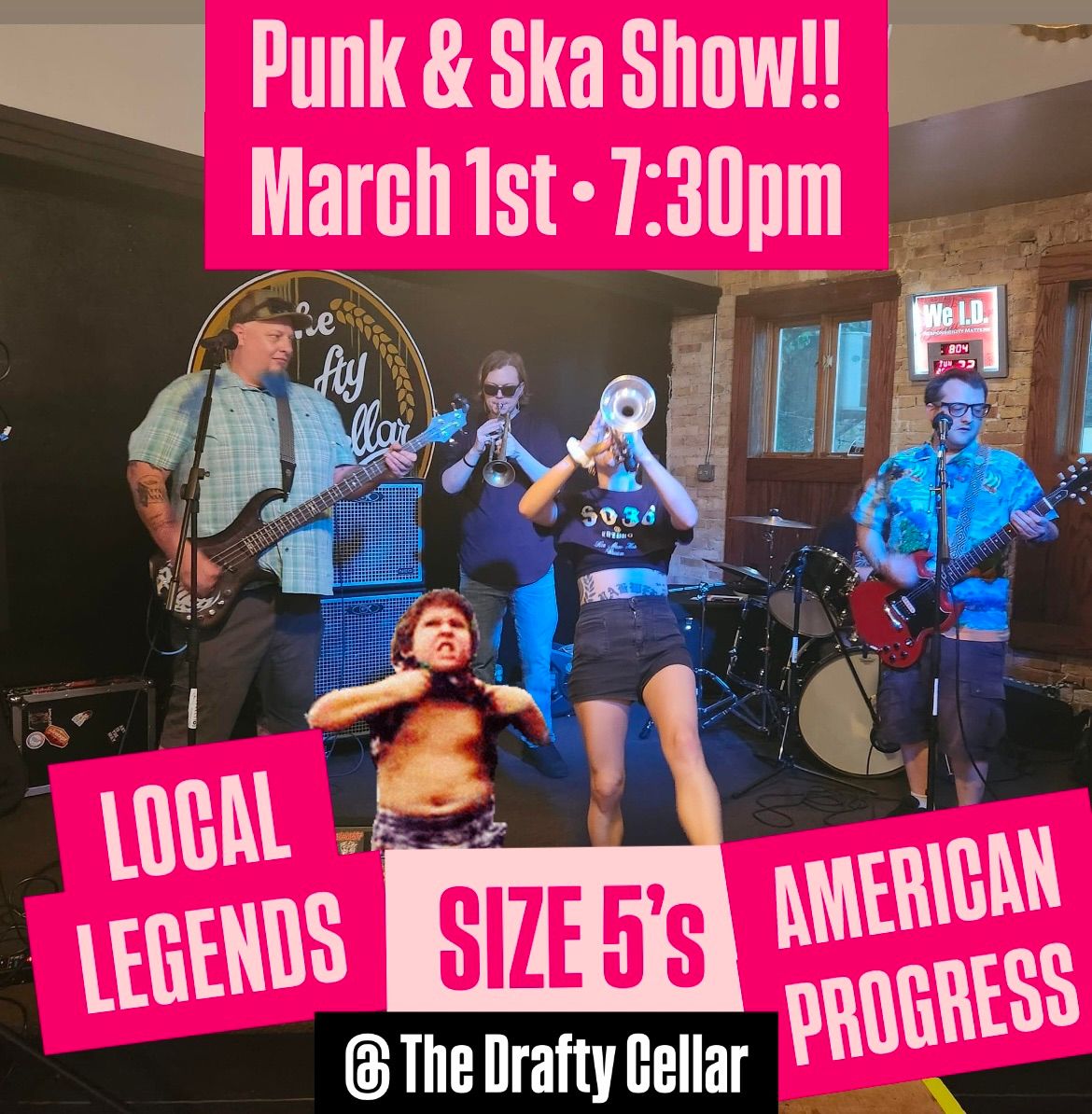 PUNK\/SKA SHOW w\/ LOCAL LEGENDS, SIZE 5's & AMERICAN PROGRESS!