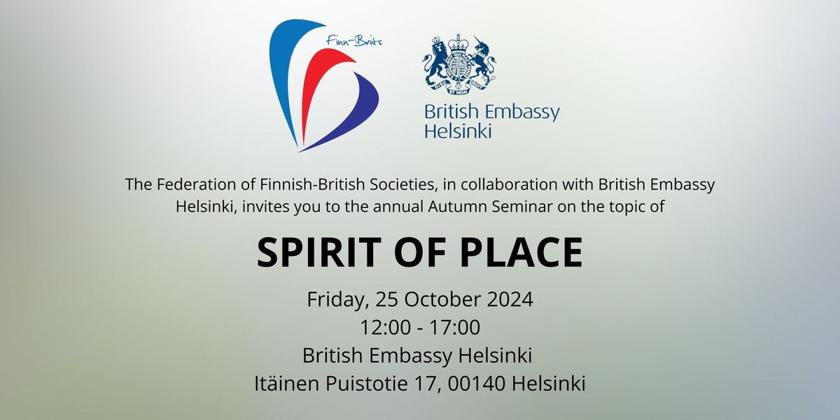 Autumn Seminar: Spirit of Place