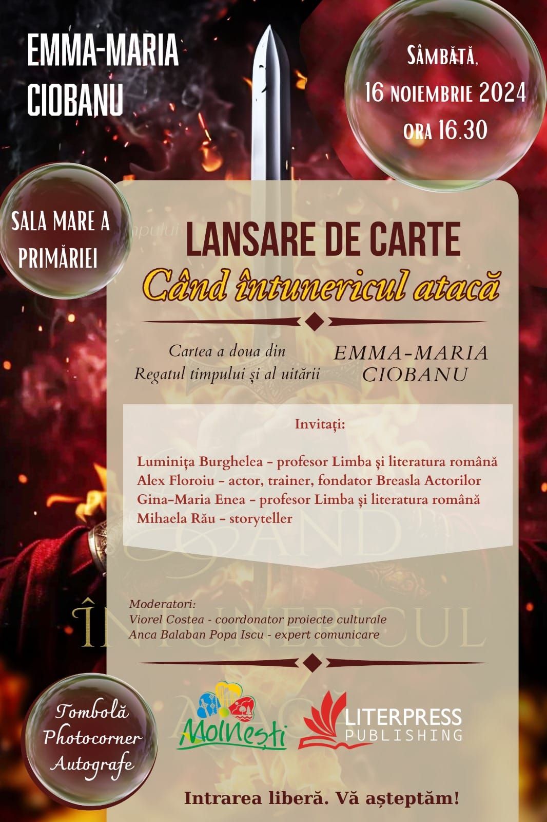 Lansare de carte ,,C\u00e2nd \u00eentunericul atac\u0103"