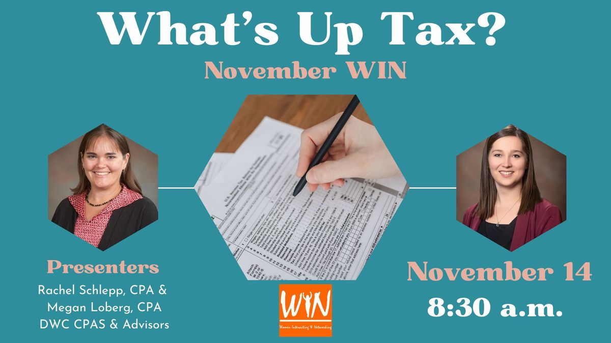 November WIN - What's Up With Tax