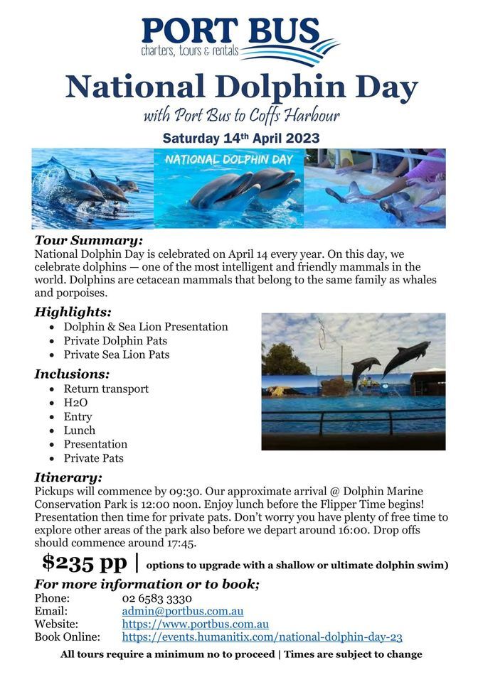 National Dolphin Day 2023, Dolphin Marine Conservation Park, Coffs ...