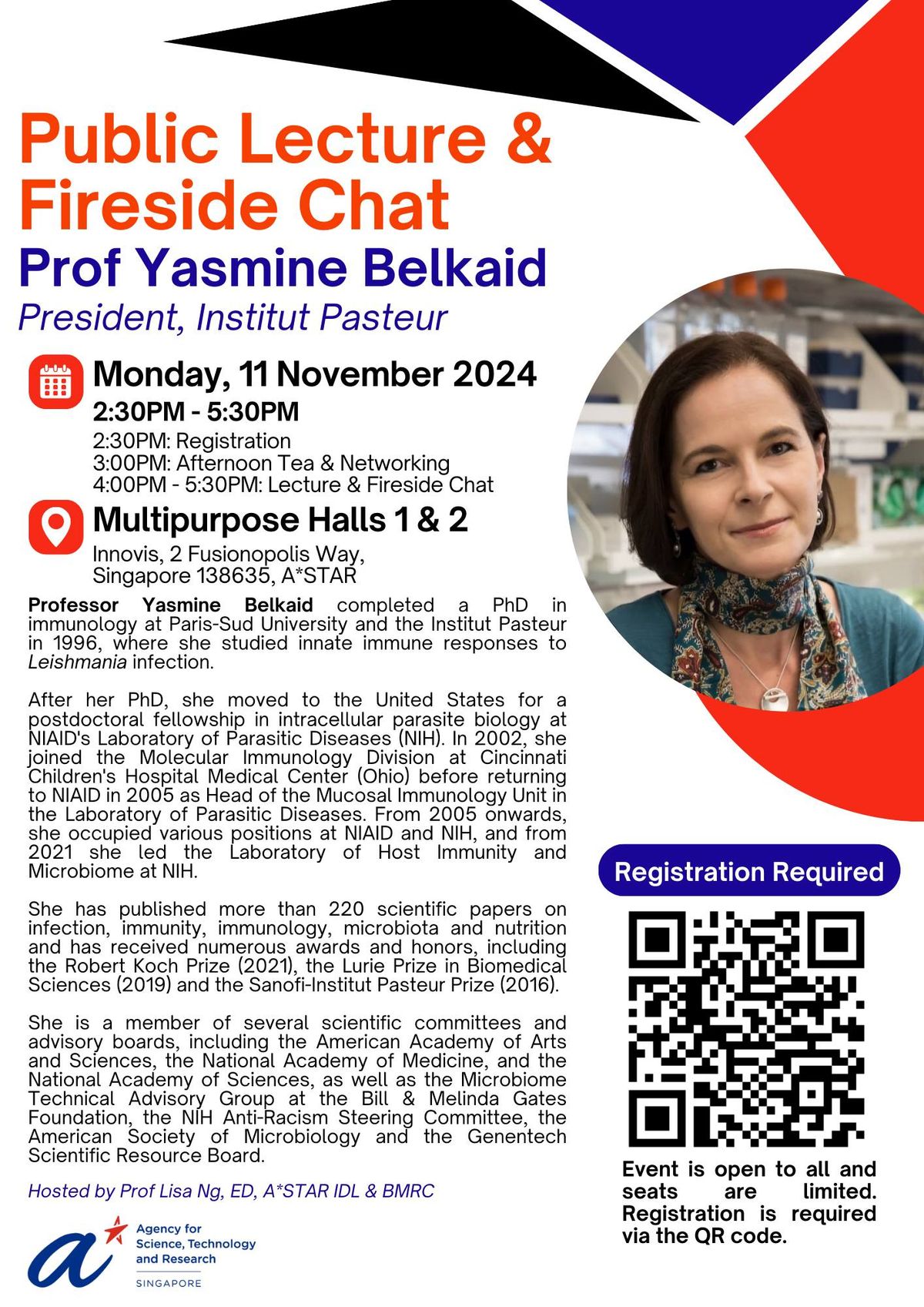 Public Lecture & Fireside Chat with Prof. Yasmine Belkaid