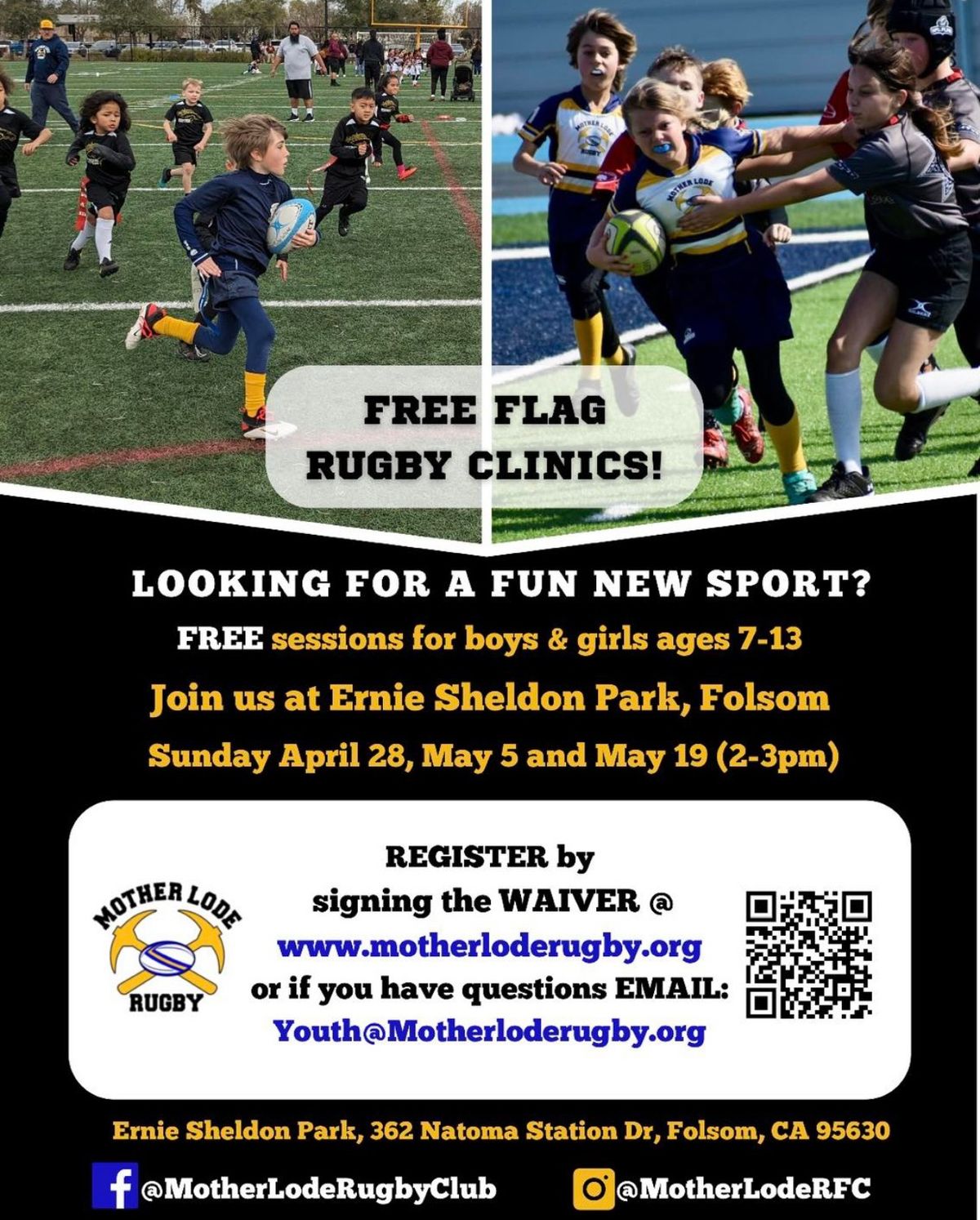 Free Mother Lode Spring Rugby Clinic #3