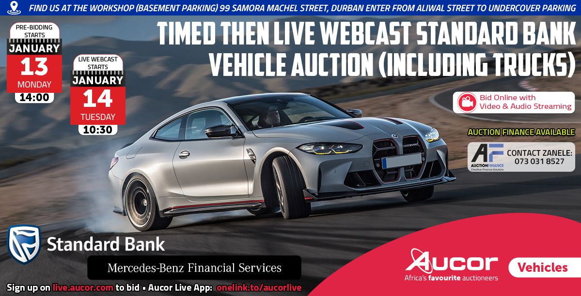  Timed then Live Webcast Standard Bank Vehicle \ud83d\ude97Auction \ud83d\ude97