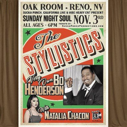 BO HENDERSON OF THE STYLISTICS WITH NATALIA CHACON LIVE IN CONCERT AT THE Oak Room Lounge