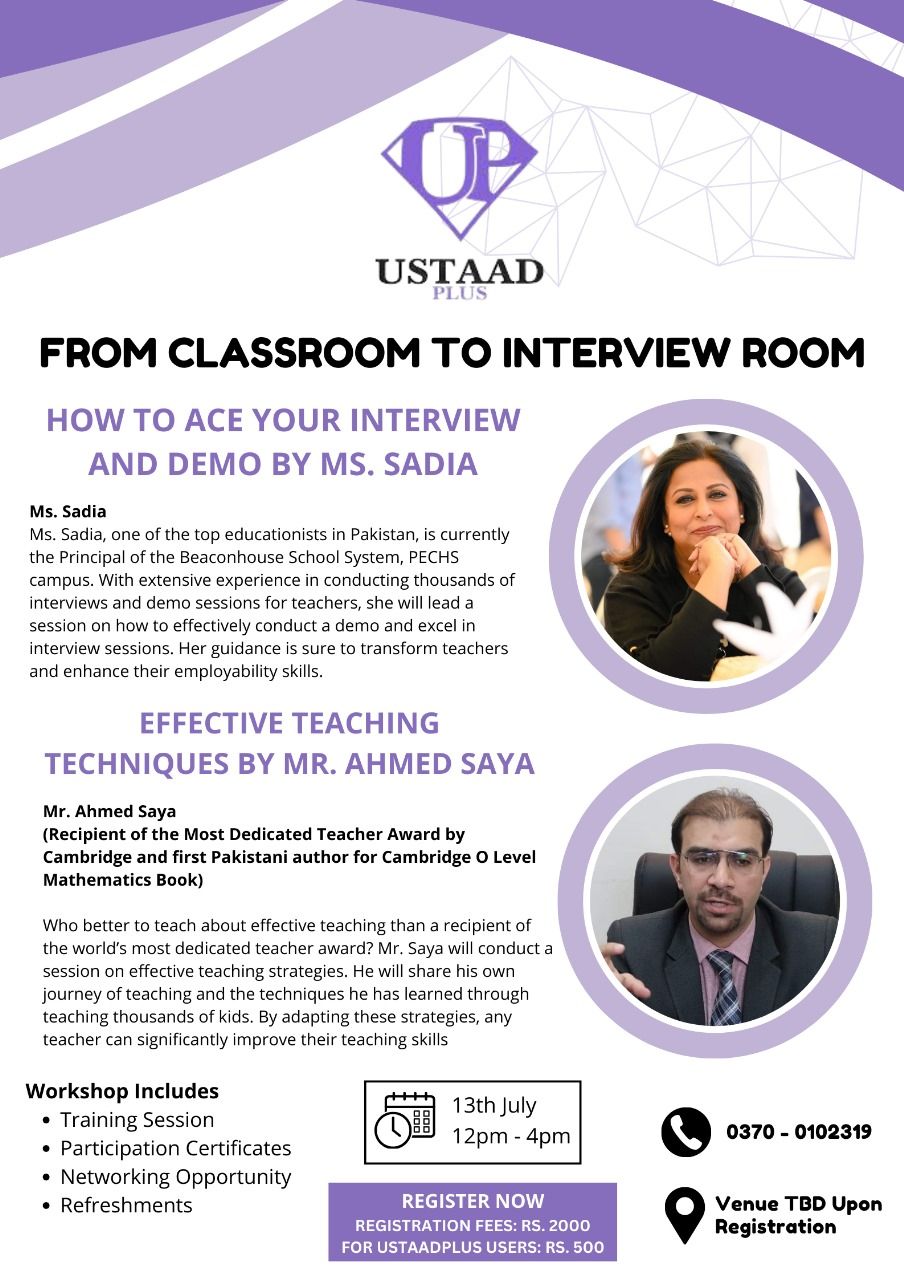 Ustaadplus Presents: From Classroom to Interview Room