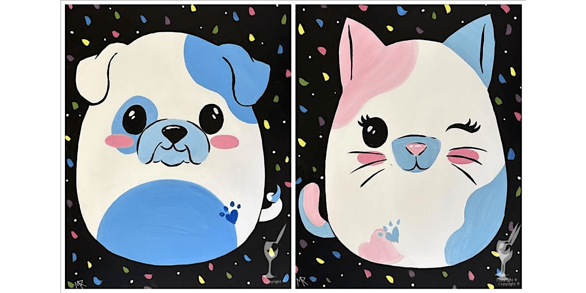Adorable Puppy Squishmallow Fun - Paint and Sip in Houston | Classpop!\u2122