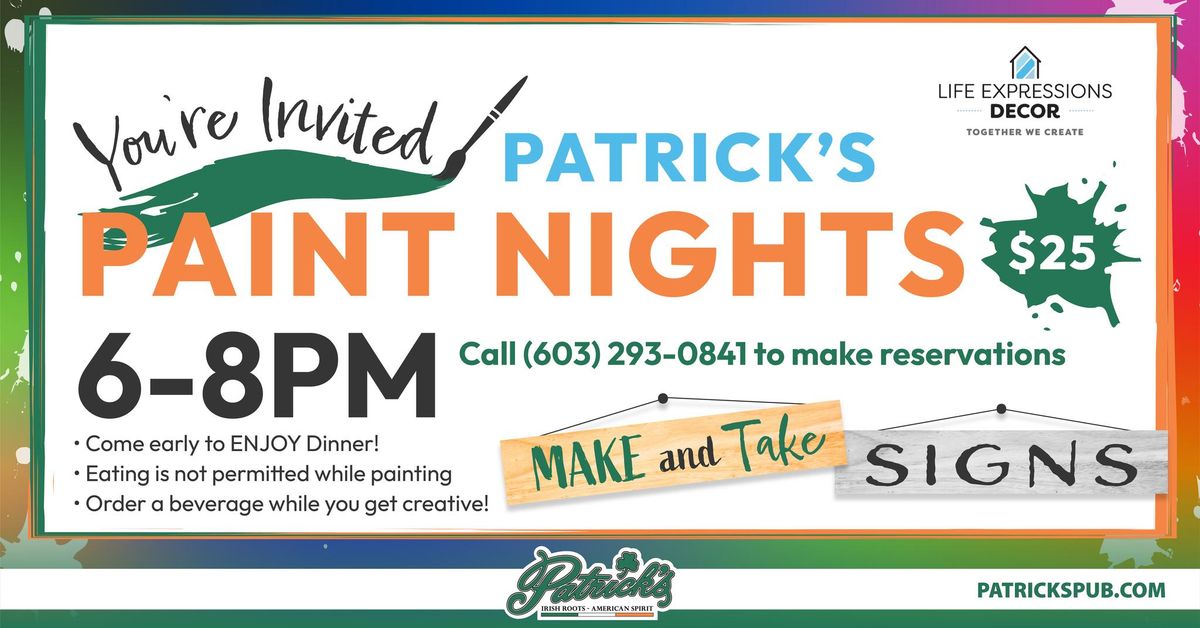 Patrick's Paint Nights