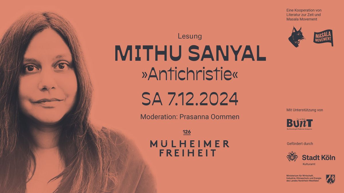 Lesung: Mithu Sanyal \u00bbAntichristie\u00ab + Aftershow