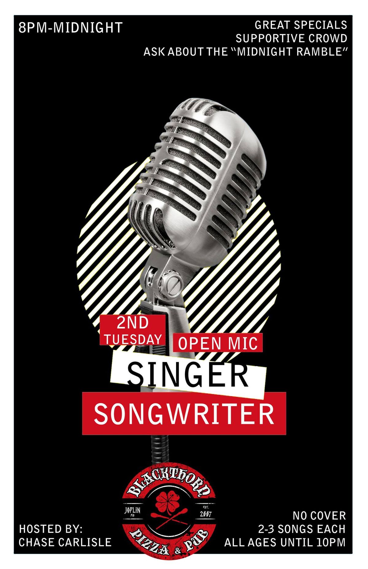 Blackthorn's Singer\/Songwriter Open Mic Jam Night