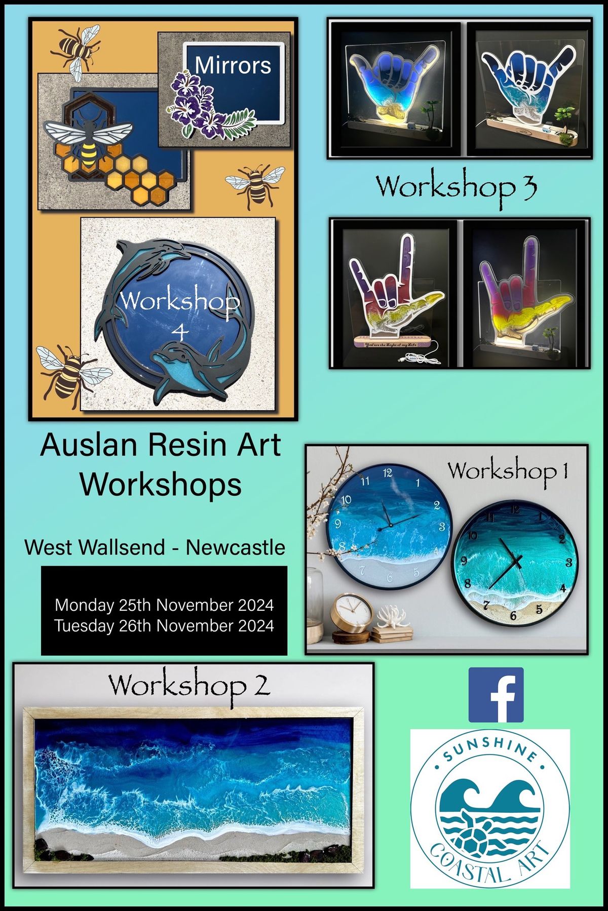 Auslan Resin Art Workshop Newcastle NSW