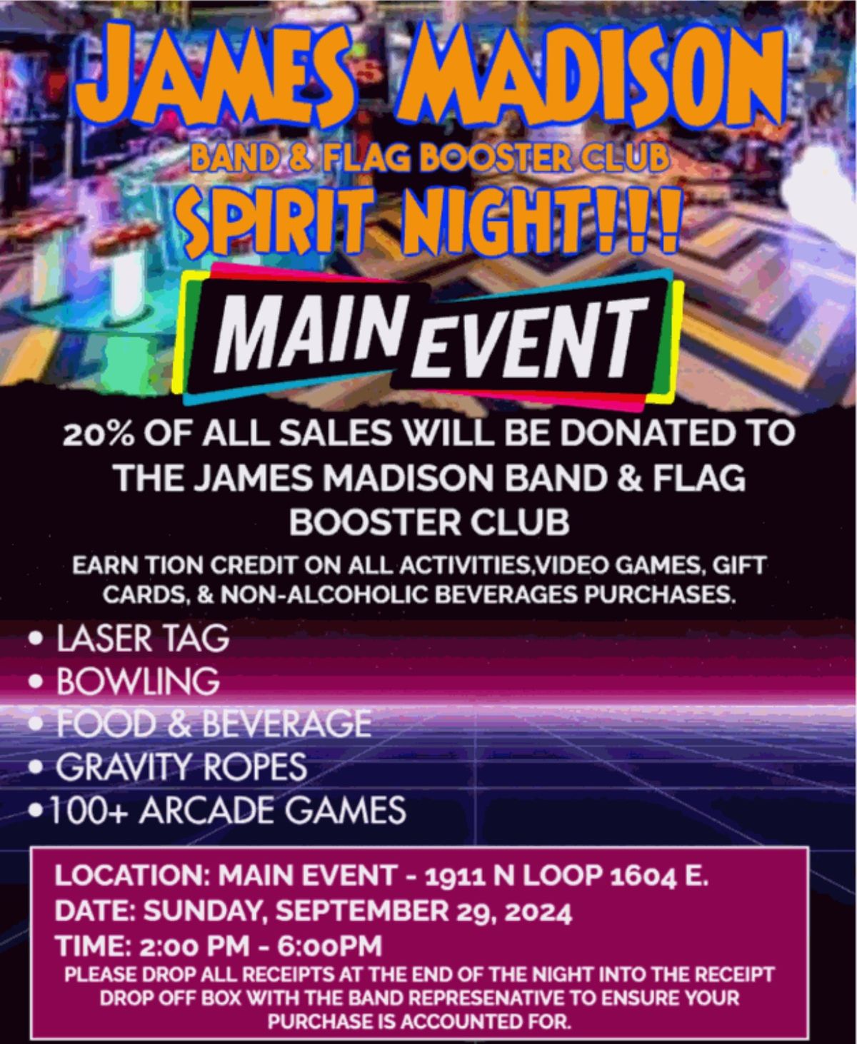 Main Event Spirit Fundraiser