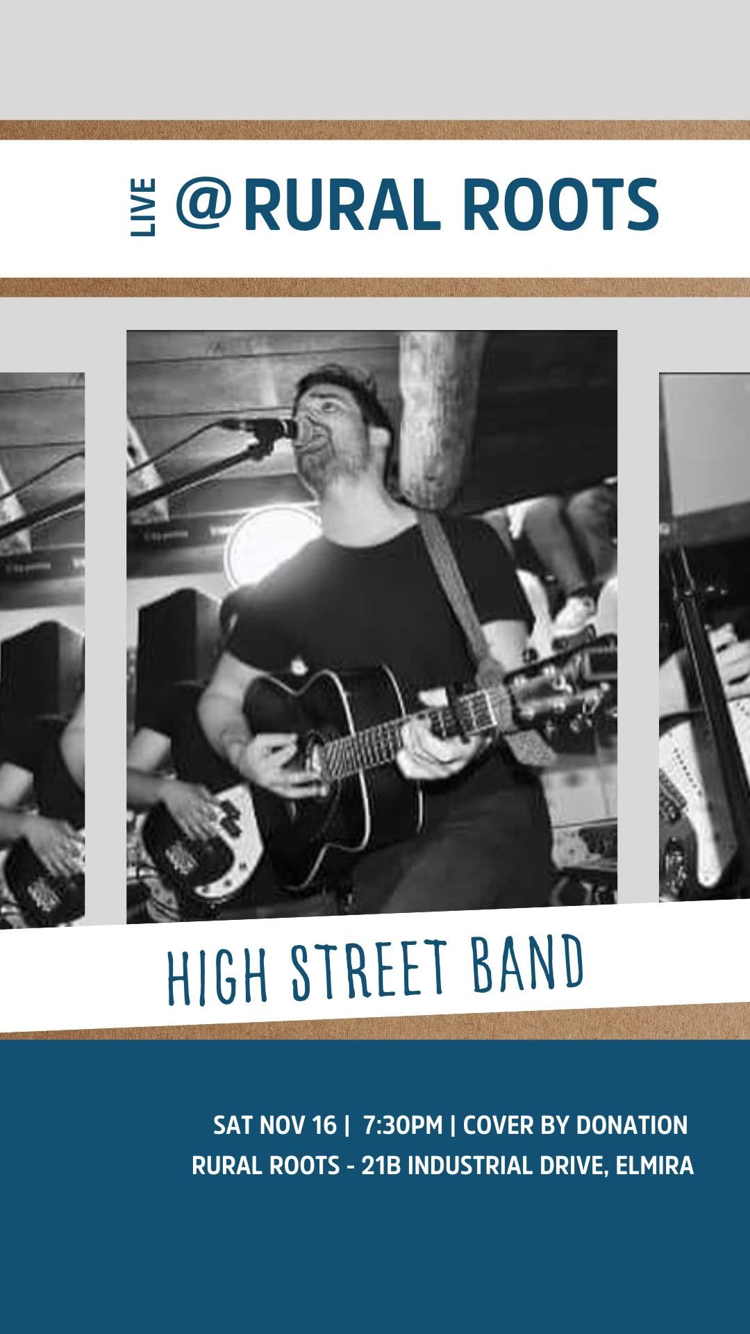 LIVE @ RURAL ROOTS: High Street Band- RESERVATIONS FULL