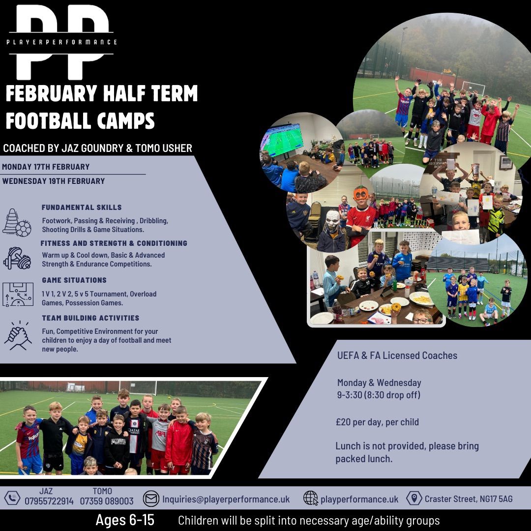 February Half Term Camps at Player Performance