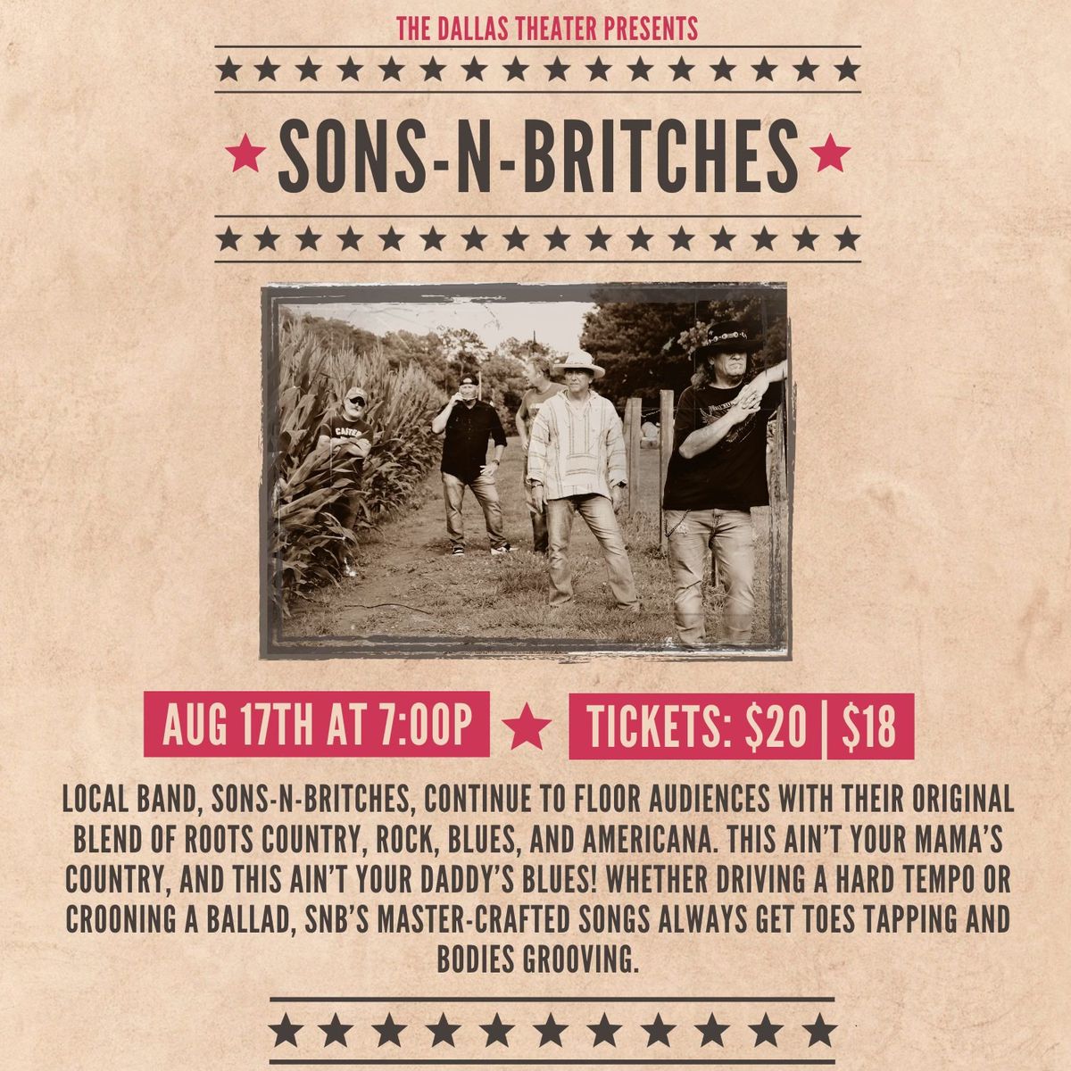 Sons-N-Britches @ The Dallas Theater and Civic Center