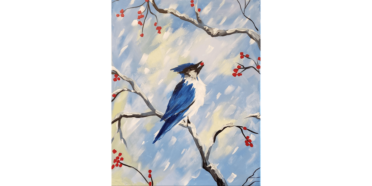 Blue Jay with Ruby - Paint and Sip in Cincinnati | Classpop!\u2122