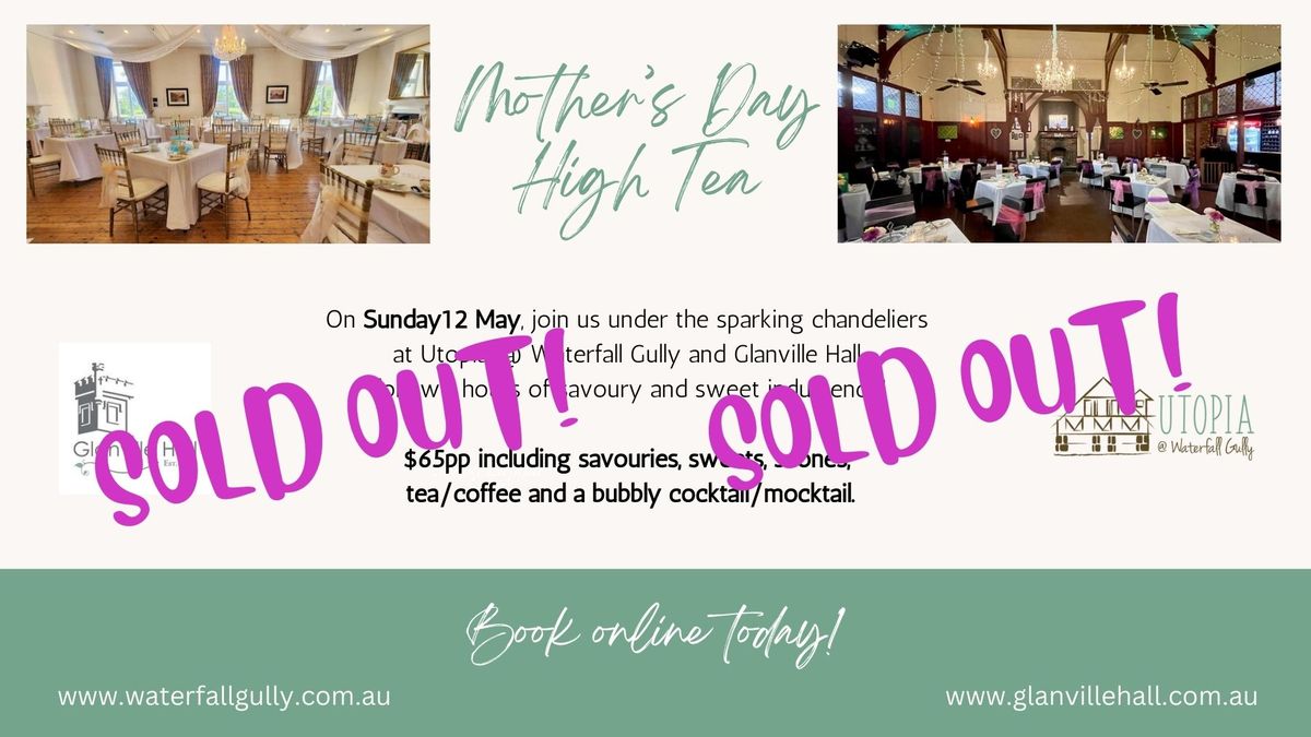 *SOLD OUT!* Mother's Day High Tea @ Utopia