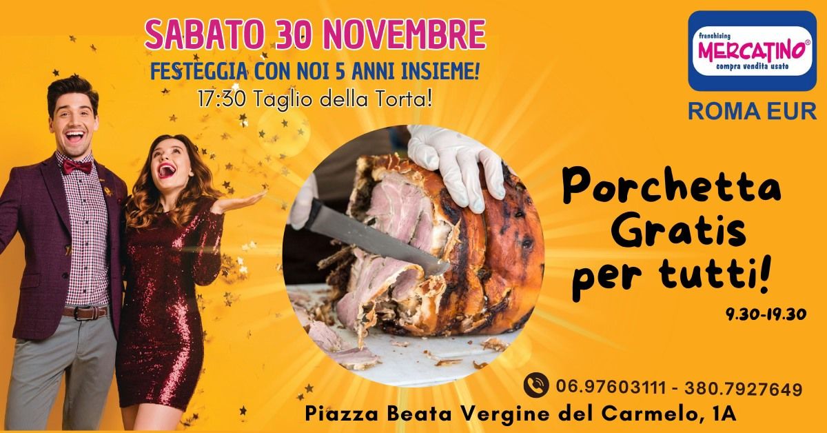 Porchetta Gratis Per Tutti al MERCATINO DELL'EUR!!!! 