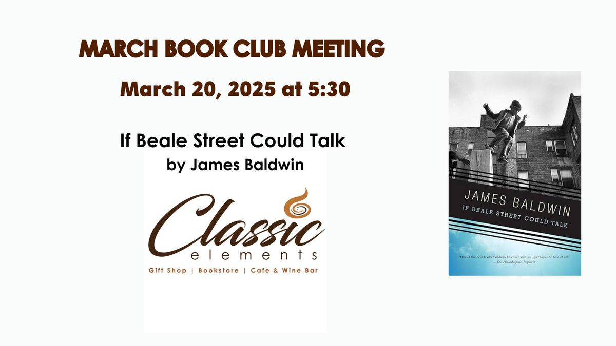 March Book Club - If Beale Street Could Talk