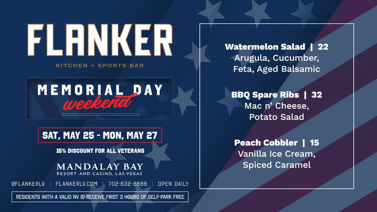 Memorial Day Weekend at Flanker Kitchen + Sports Bar