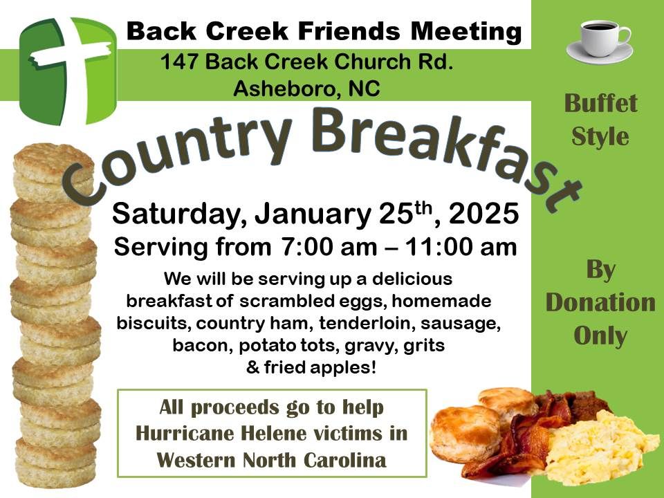 Country Breakfast Fundraiser for WNC Hurricane Helene Relief