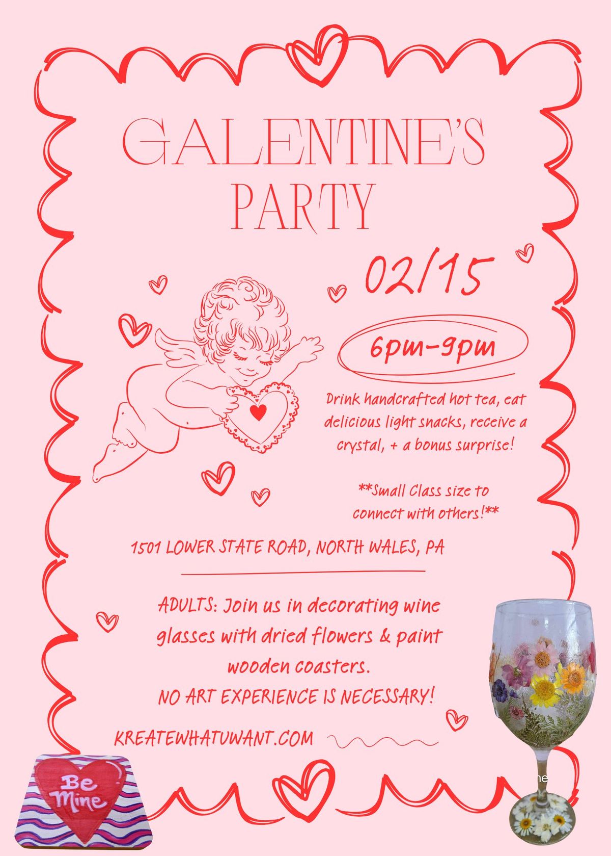 Galentine's Day Art Party