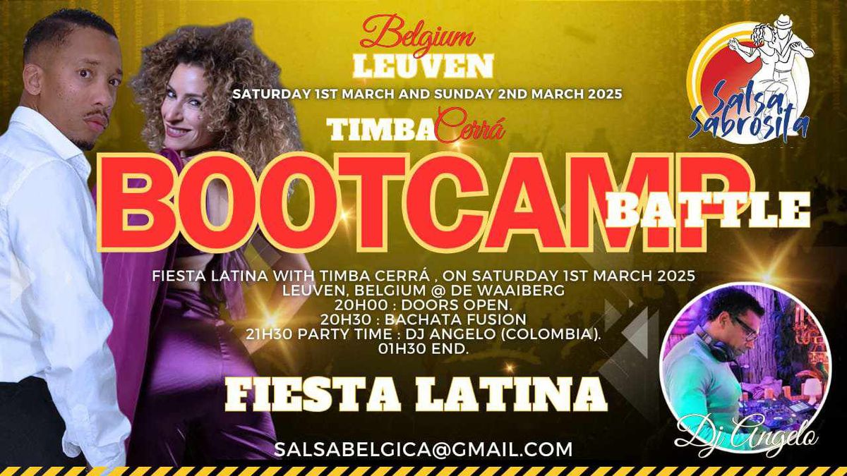 Weekend Cuban\/Bachata bootcamps in Leuven with Rafael Hernandez & Serena Renda. Tour TIMBA CERR\u00c1.