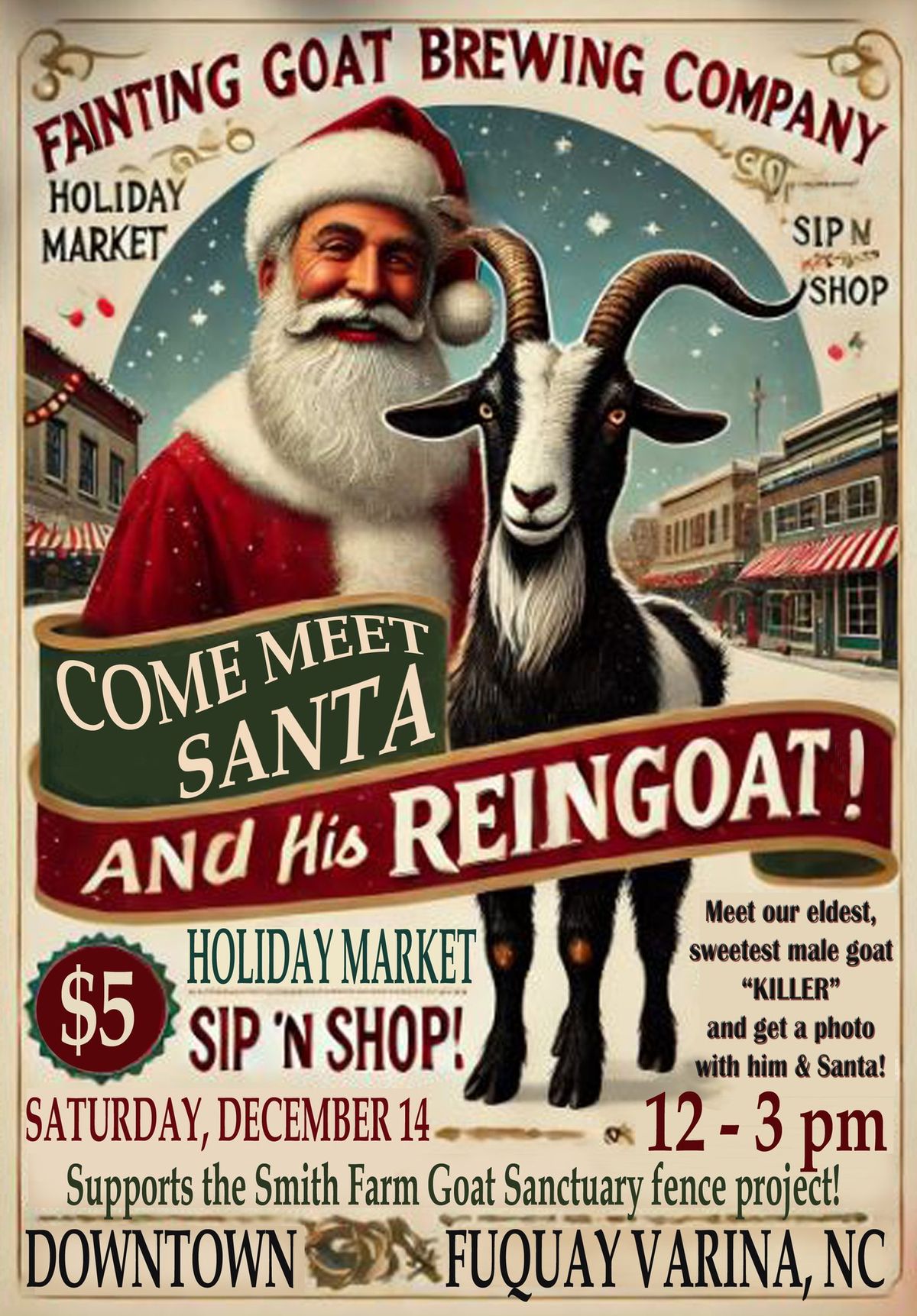 Meet & Get Photos w\/Santa & His ReinGOAT!