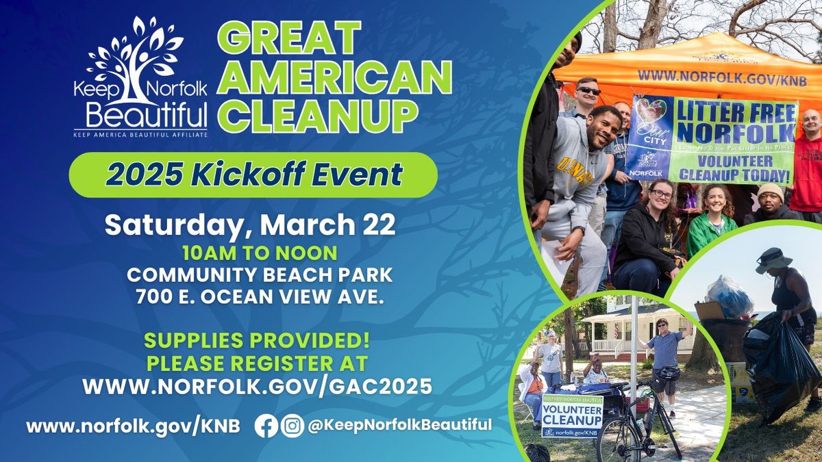 Great American Cleanup Kickoff at Community Beach Park