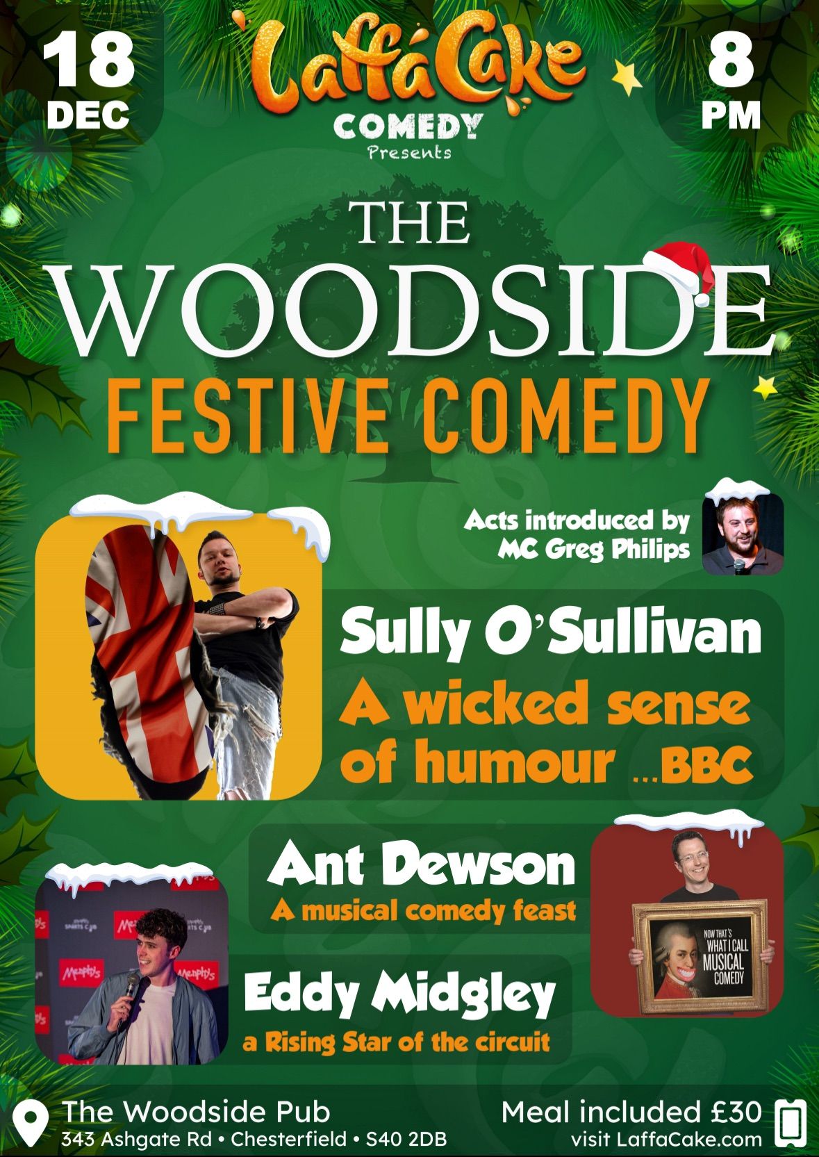 Festive Comedy at The Woodside