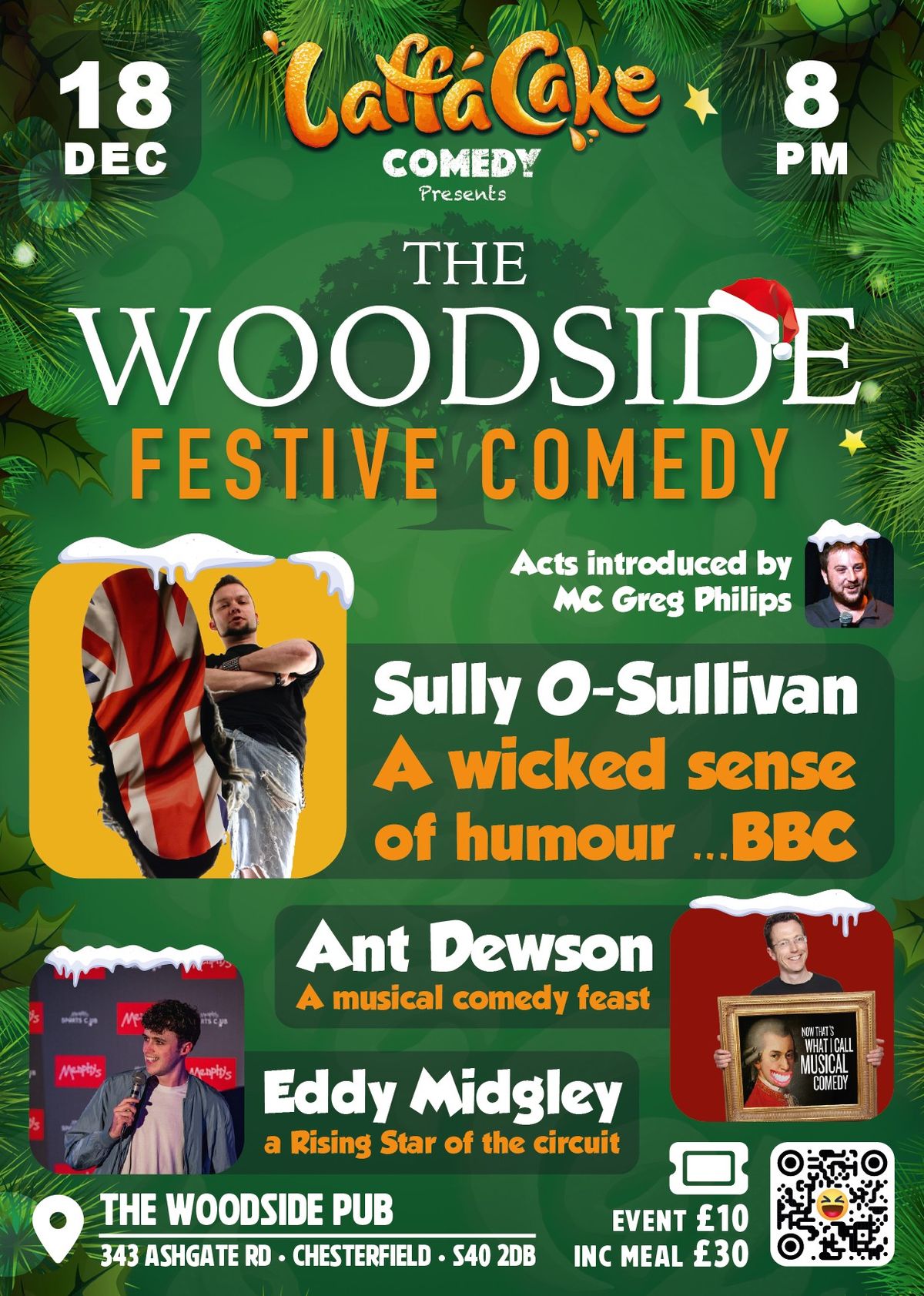 Festive Comedy at The Woodside