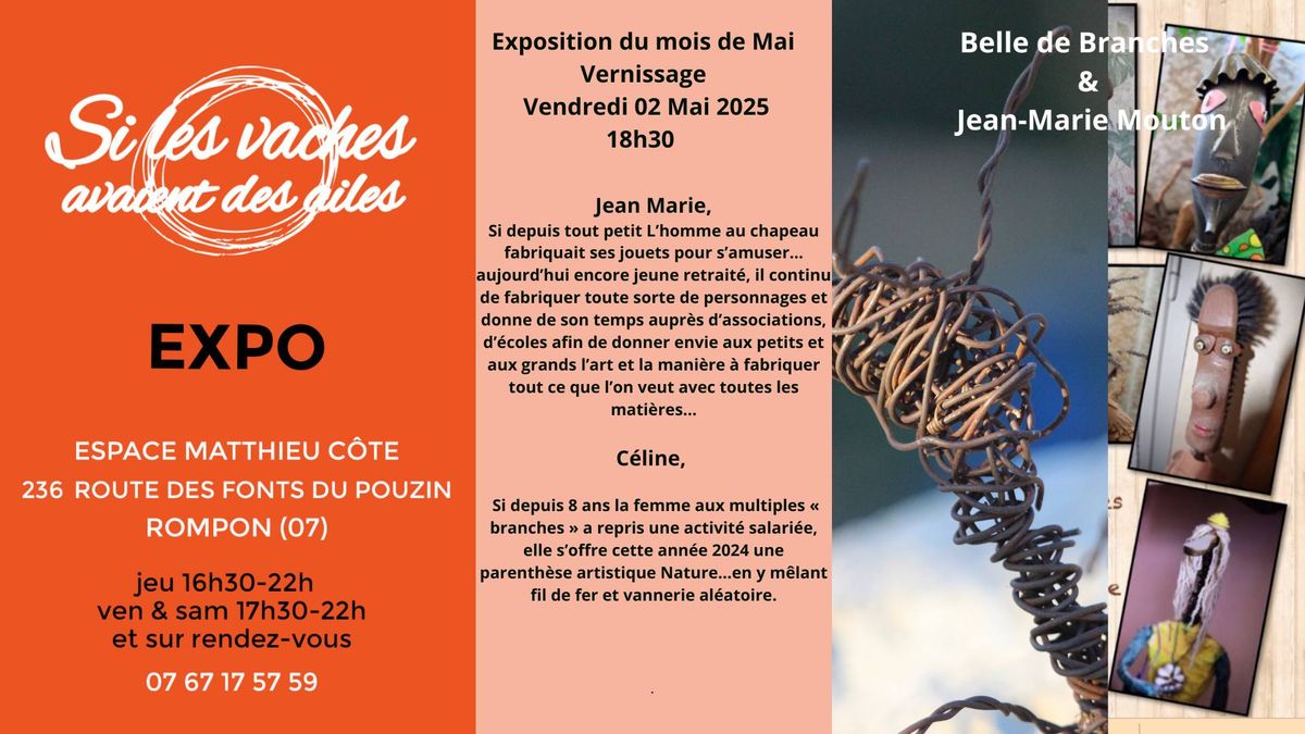 Vernissage de l'exposition de Belle de branches et Jean-Marie Mouton 