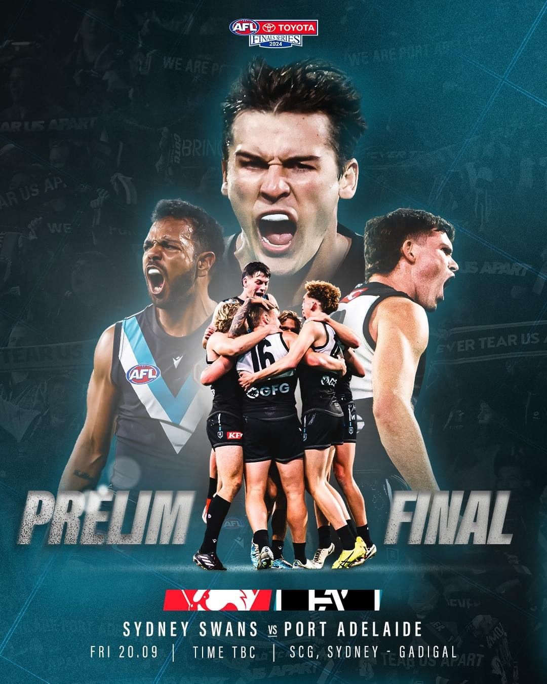 This Friday. Happy Hour, Siren to Siren. Complimentary Snacks. Port Adelaide POWER v Sydney\ud83c\udfc8