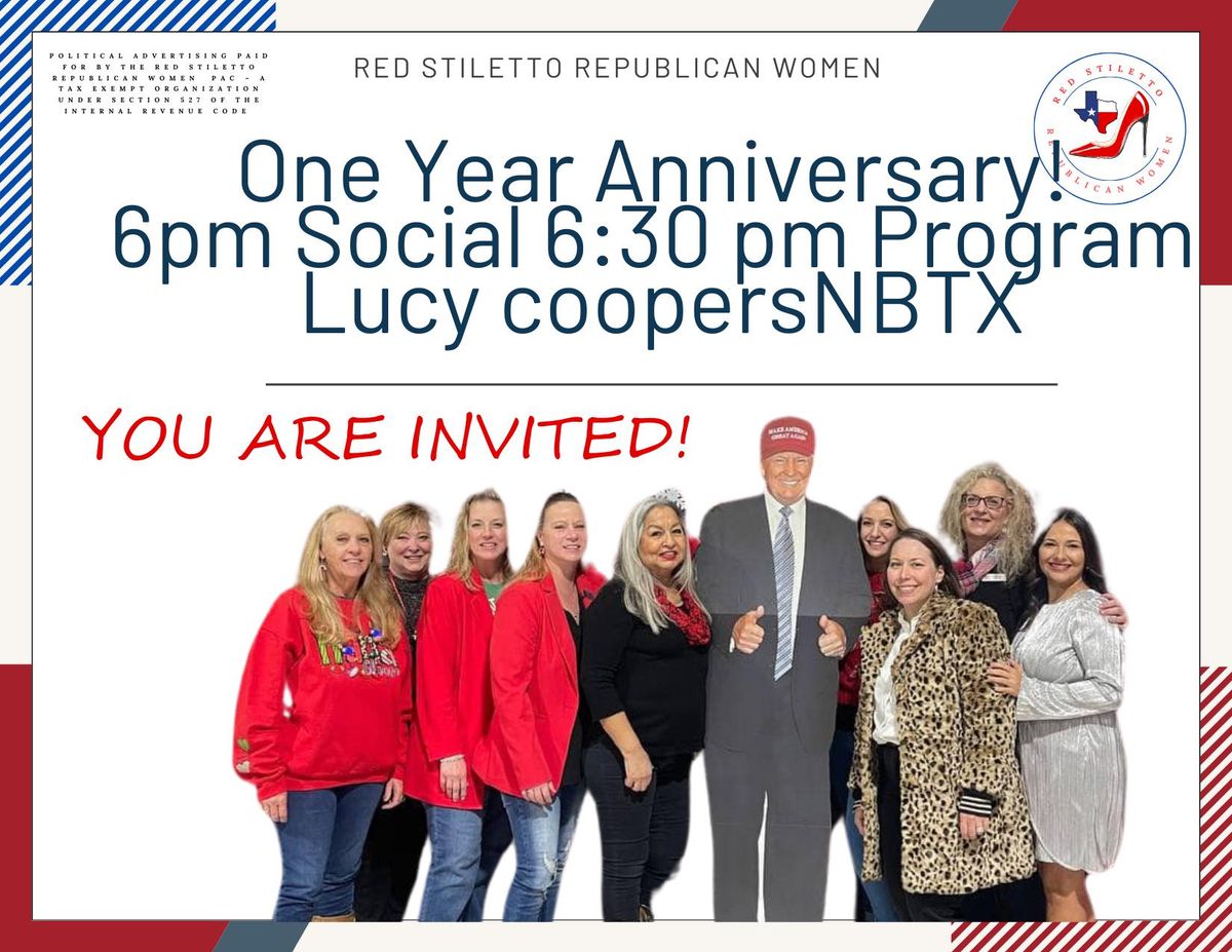 Red Stiletto Republican Women- 1 Year Anniversary Meeting! 