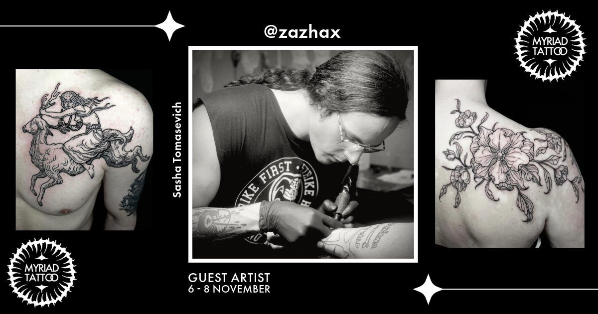 Guest artist: Sasha Tomasevich 6-8 nov (@zazhax)