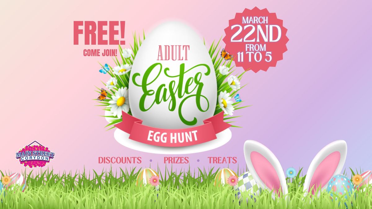 Adult Easter Egg Hunt in Downtown Corydon