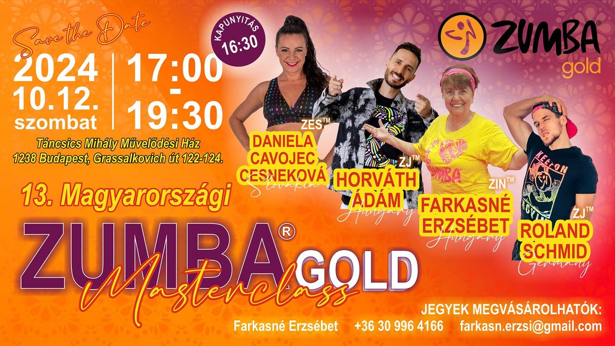 13.Magyarorsz\u00e1gi Zumba Gold MasterClass h\u00e1rom vil\u00e1gklasszissal